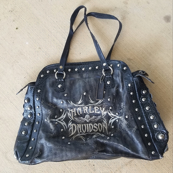 Harley-Davidson Handbags - FLAWED Harley Davidson Studded Purse